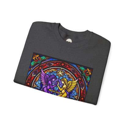 Unisex Heavy Blend™ Crewneck Sweatshirt, Glass, Gemini Zodiac Design