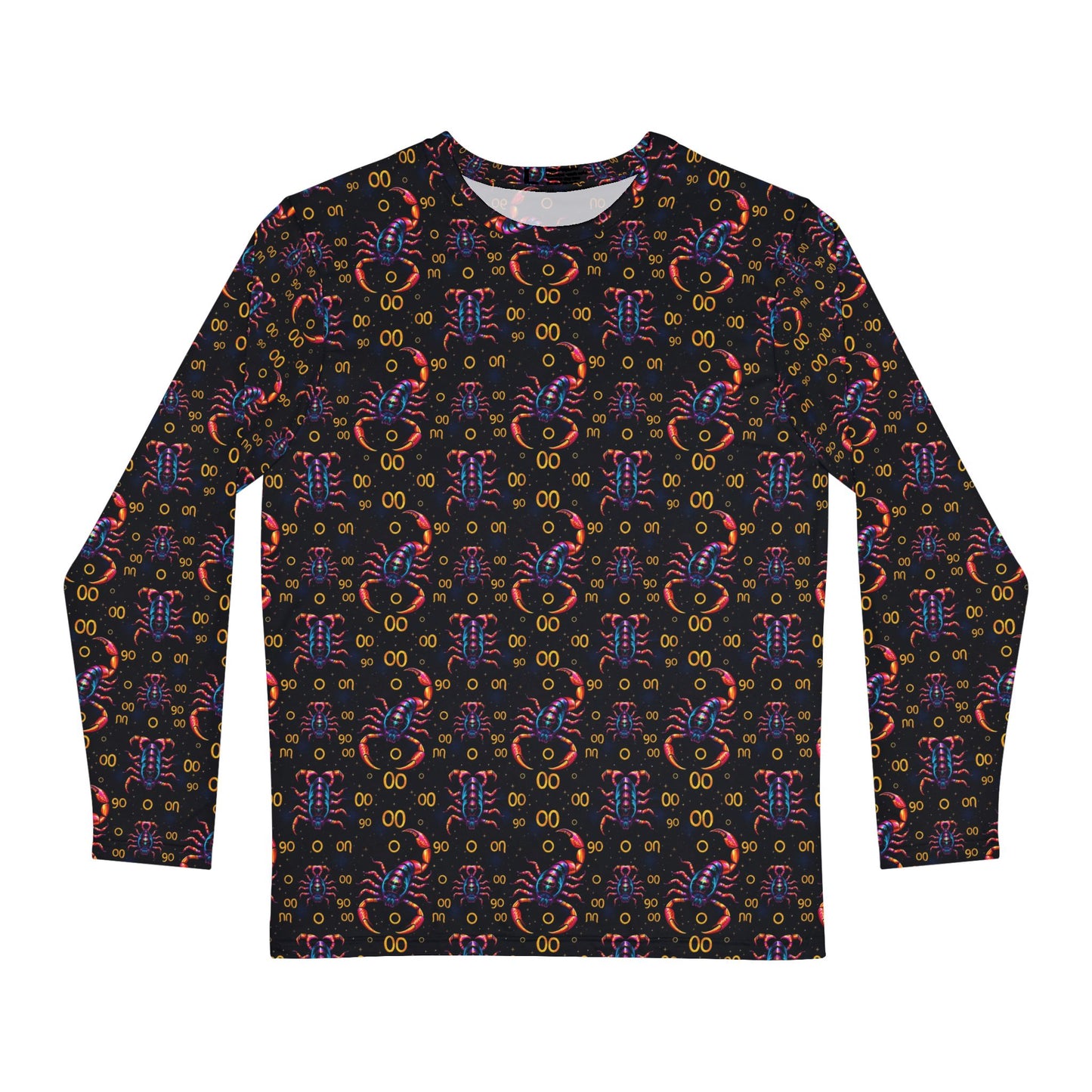 Men's Long Sleeve Shirt, (AOP), Scorpio, Zodiac v3, Pattern