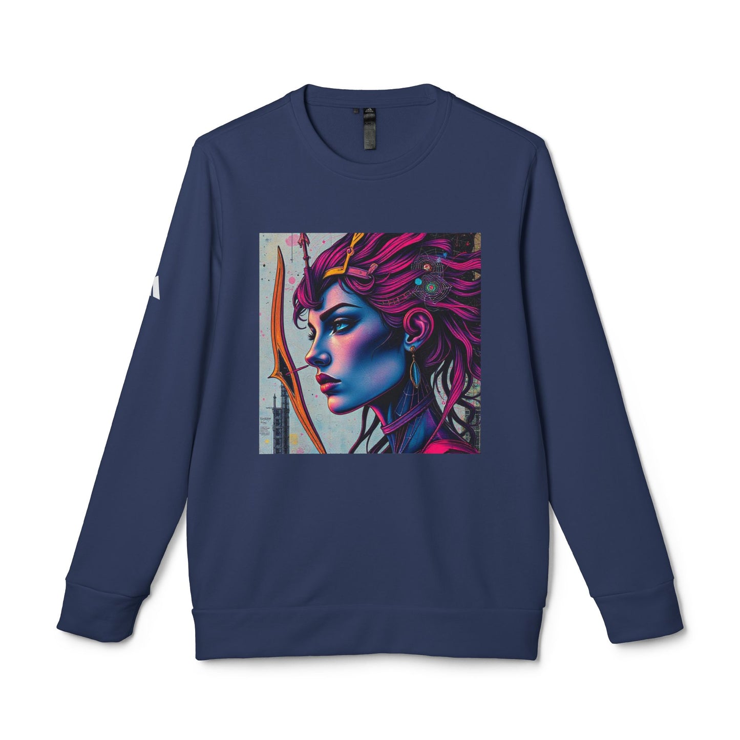 Adidas, Unisex Fleece Crewneck Sweatshirt, Sagittarius, Pop Art v1, Zodiac
