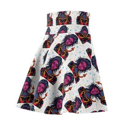 Women's Skater Skirt, (AOP), Scorpio, Zodiac v2, Sexy Pattern