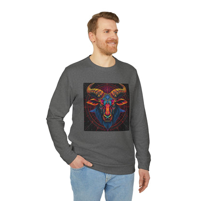 Adidas, Unisex Fleece Crewneck Sweatshirt, Taurus, Pop Art 2, Zodiac