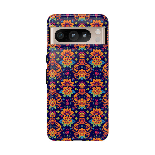 Tough Cases, Cancer, Zodiac, Flower Pattern