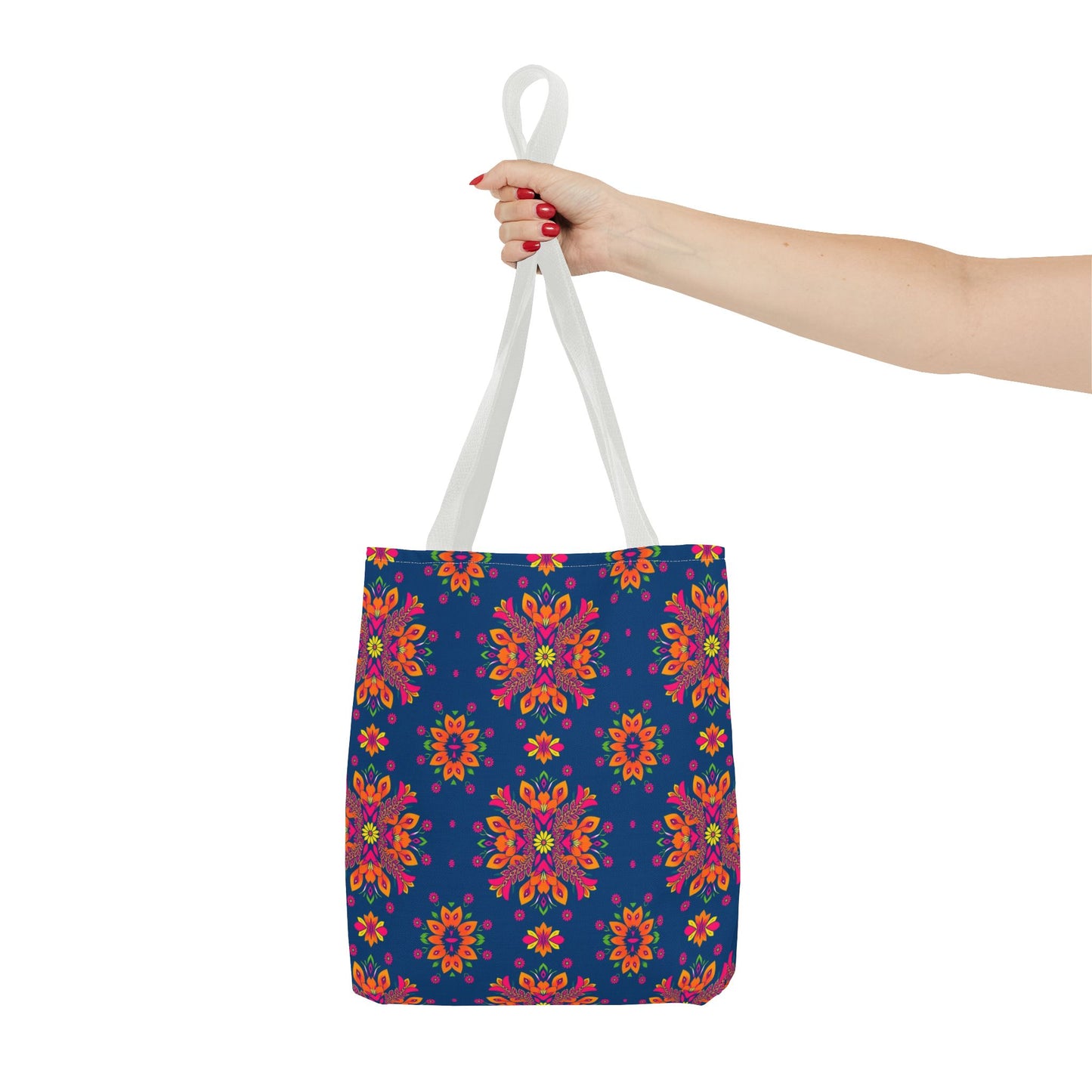 Tote Bag (AOP), Gemini, Zodiac v2, Flower Pattern