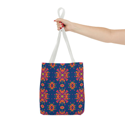 Tote Bag (AOP), Gemini, Zodiac v2, Flower Pattern