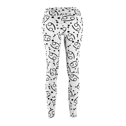 Women's Zodiac Cut & Sew Casual Leggings Cancer Zodiac sign