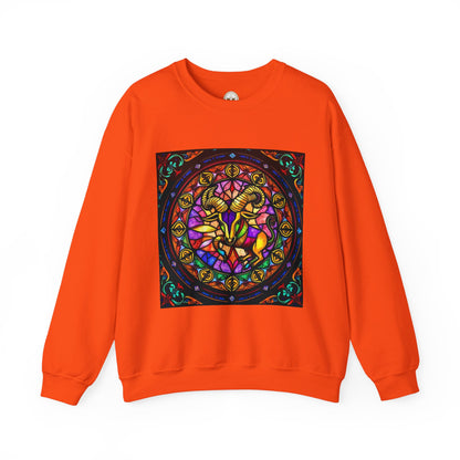 Unisex Heavy Blend™ Crewneck Sweatshirt, Glass 1, Taurus Zodiac Design