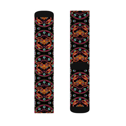 Sublimation Socks, Cancer, Zodiac  v3, Jewel Pattern