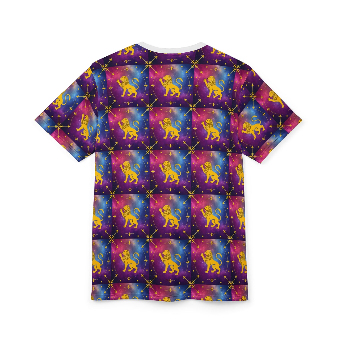 Unisex Cut & Sew T-Shirt, AOP, Leo, Zodiac v1, Pattern