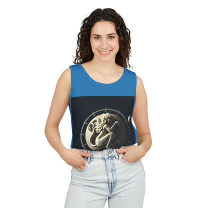 Unisex Garment-Dyed, Tank Top, Virgo Design, Planet Symbol, 100% US cotton