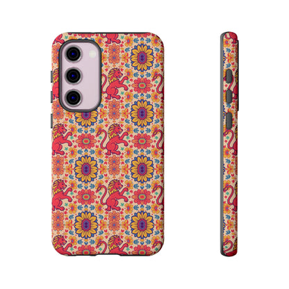 Tough Cases, Leo, Zodiac v1, Flower Pattern