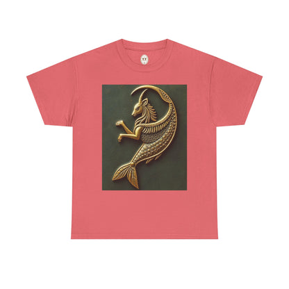 Unisex Heavy Cotton T-Shirt, Capricorn Animal. Symbol, Zodiac Design