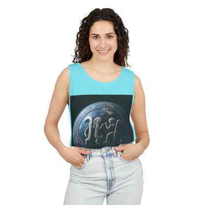 Unisex Garment-Dyed, Tank Top, Gemini Design, Space Symbol , 100% US cotton