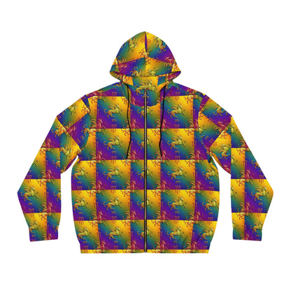 Full-Zip Hoodie (AOP), Virgo, Zodiac, Pattern