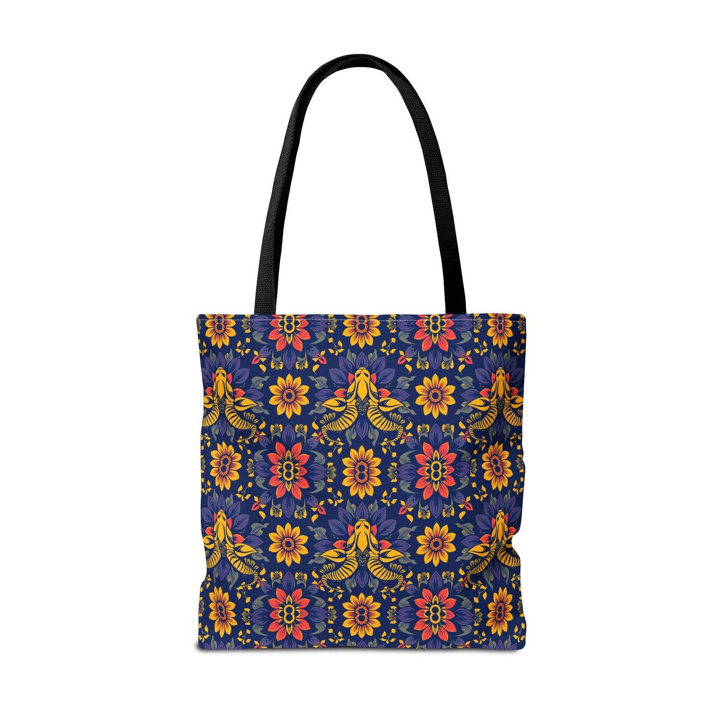 Tote Bag, (AOP), Taurus, Zodiac v3, Flower Pattern