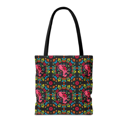 Tote Bag, (AOP), Virgo, Zodiac v6, Flower Pattern