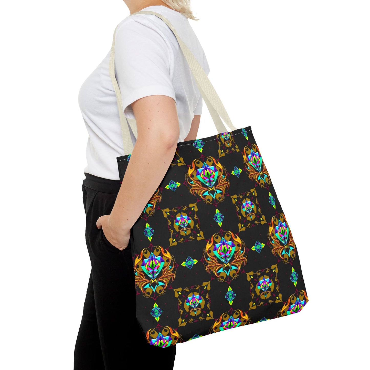 Tote Bag (AOP), Scorpio, Zodiac, Jewel Pattern