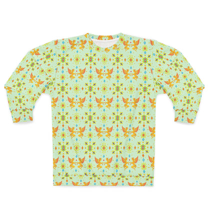 Unisex Sweatshirt (AOP), Gemini, Zodiac v3, Jewel Pattern