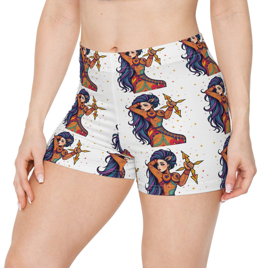 Women's Shorts, (AOP), Sagittarius, Zodiac, Sexy Pattern