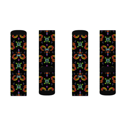 Sublimation Socks, Aries, Zodiac v2, Jewel Pattern