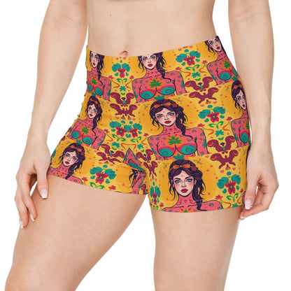 Women's Shorts, (AOP), Virgo, Zodiac v4, Sexy Pattern