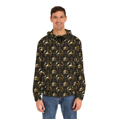 Full-Zip Hoodie (AOP), Cancer, Zodiac v2, Pattern