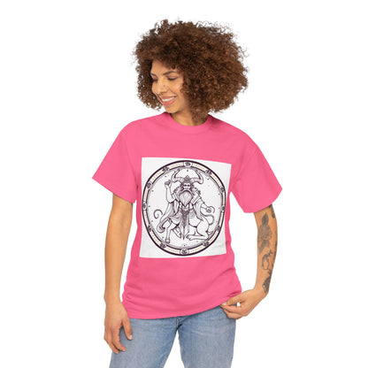 Unisex Heavy Cotton T-Shirt, Bull Centaur, Taurus Zodiac Design