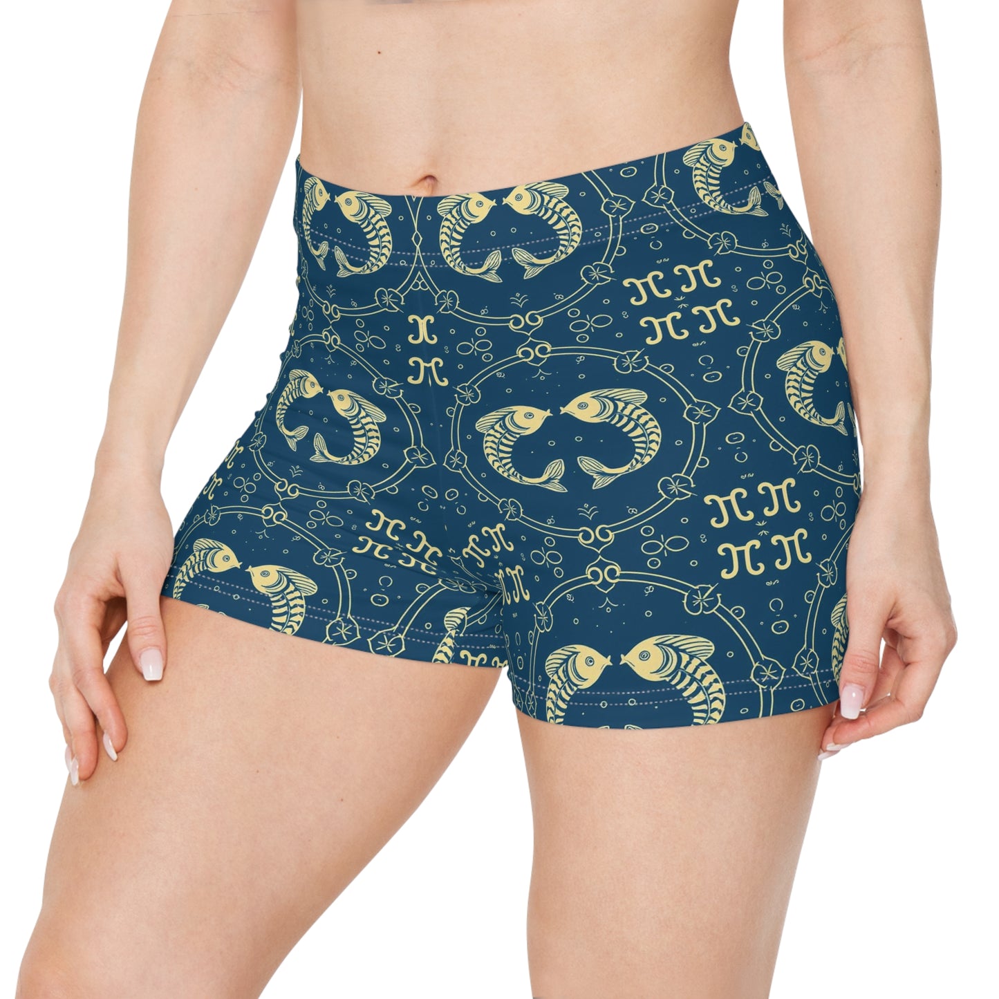 Women's Shorts, AOP, Pisces, Zodiac, Pattern