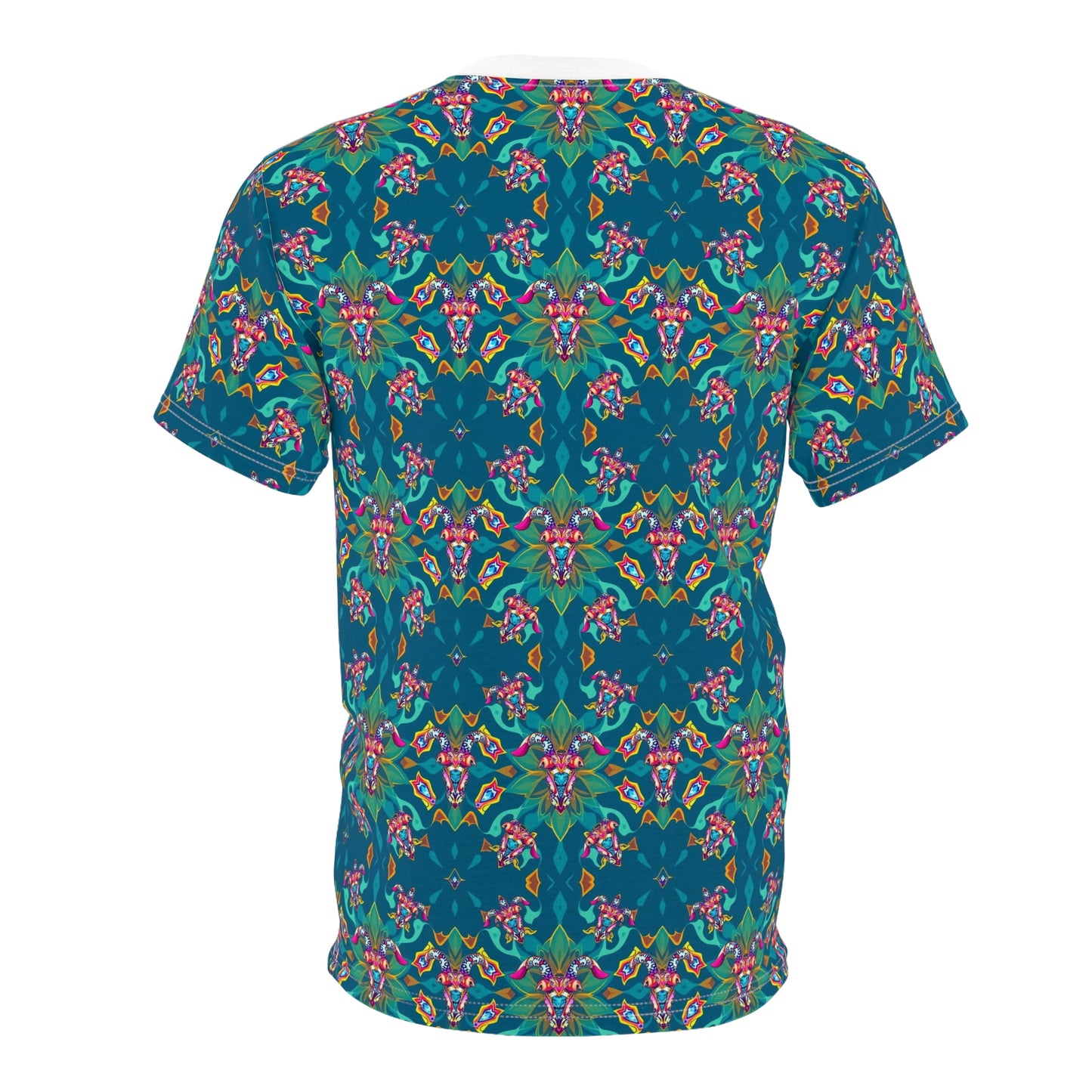 Unisex Cut & Sew T-Shirt, (AOP), Taurus, Zodiac v2, Jewels Pattern
