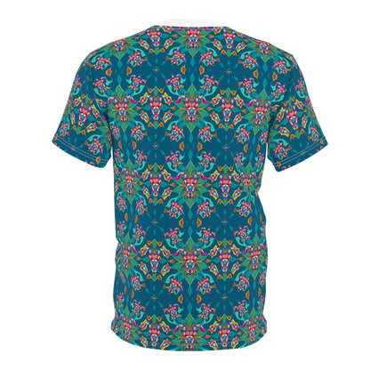 Unisex Cut & Sew T-Shirt, (AOP), Taurus, Zodiac v2, Jewels Pattern