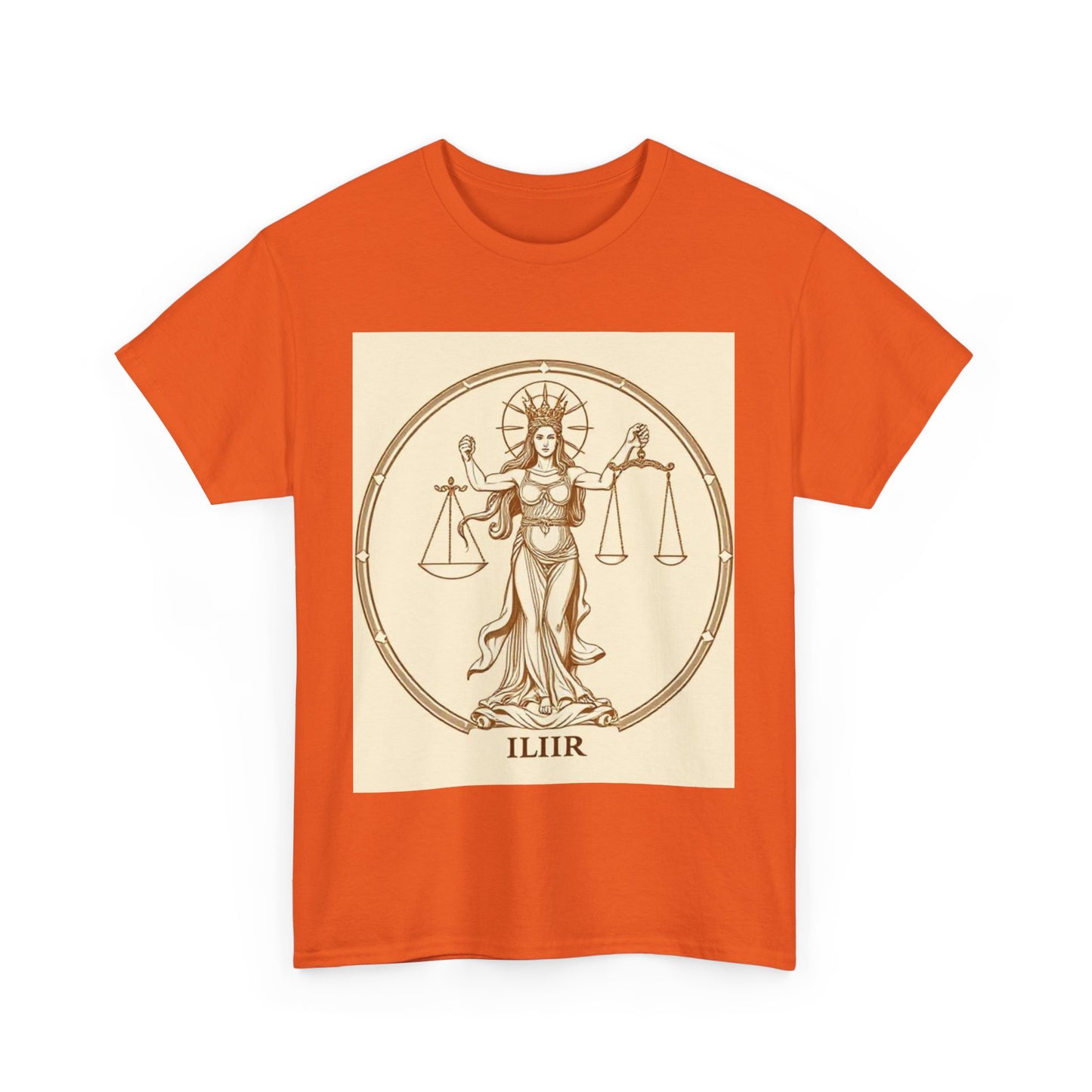 Unisex Heavy Cotton T-Shirt, Libra Goddess v1, Zodiac Design