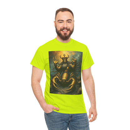 Unisex Heavy Cotton T-Shirt, Desert Scorpio King v1, Zodiac Design