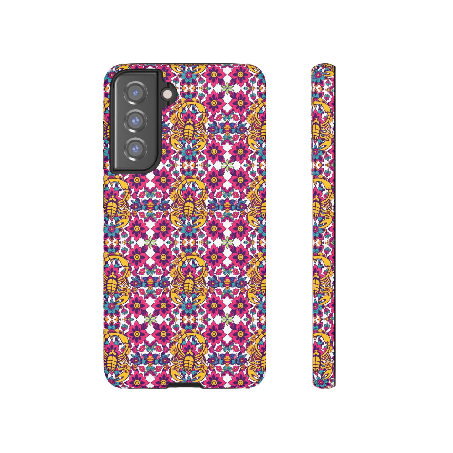 Tough Cases, Scorpio, Zodiac v2, Flower Pattern