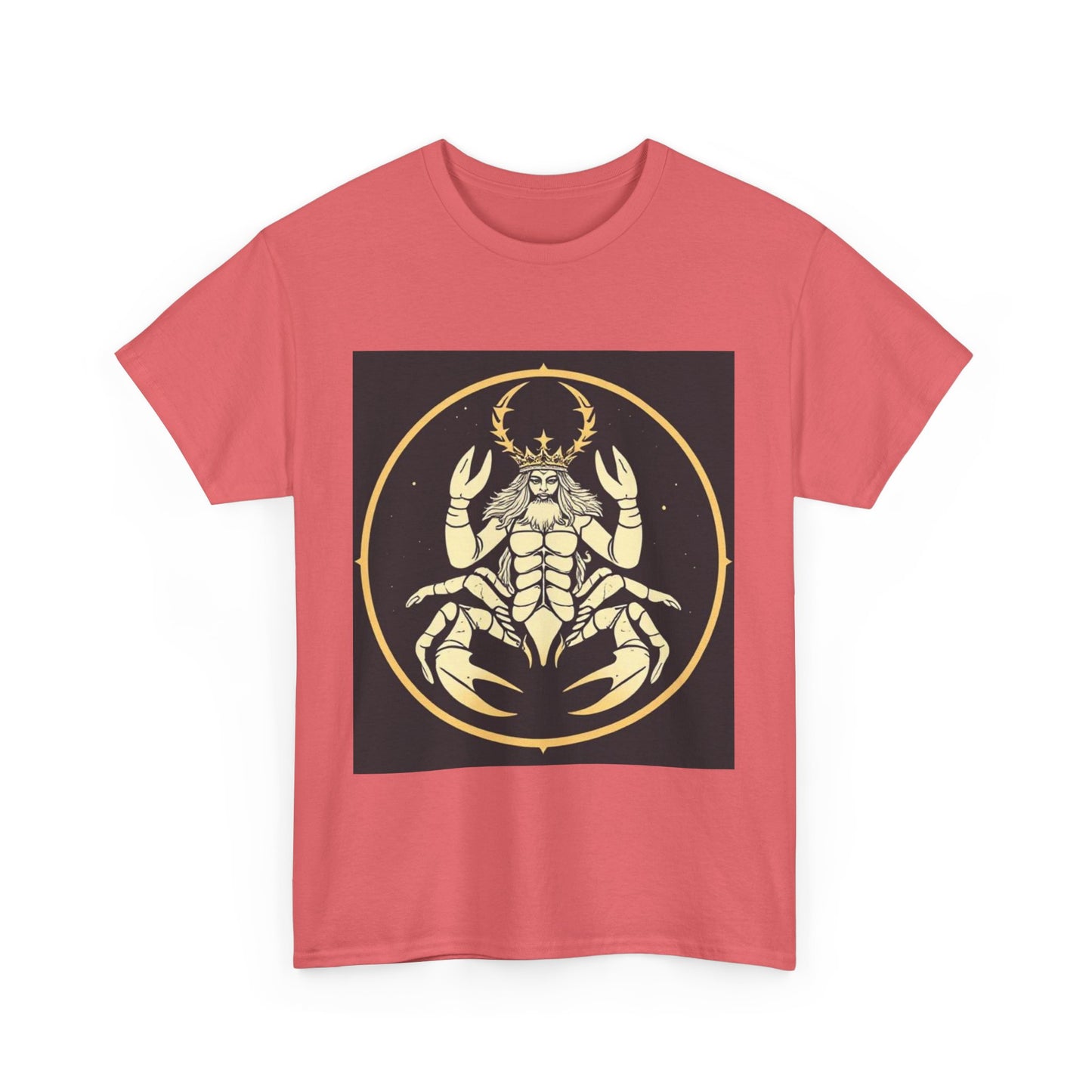 Unisex Heavy Cotton T-Shirt, Scorpio King, Print Art, Zodiac Design