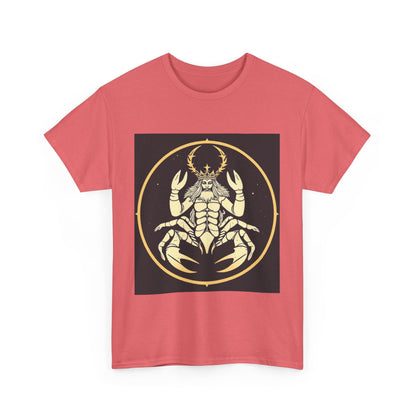 Unisex Heavy Cotton T-Shirt, Scorpio King, Print Art, Zodiac Design
