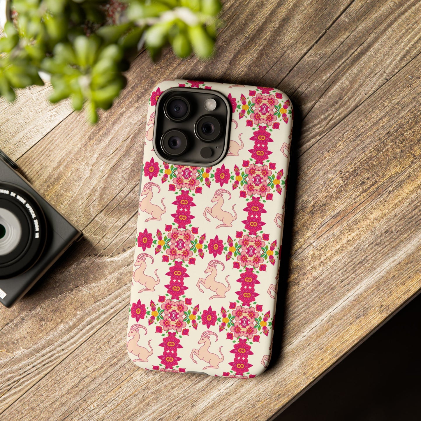 Tough Cases, Capricorn, Zodiac v3, Flower Pattern