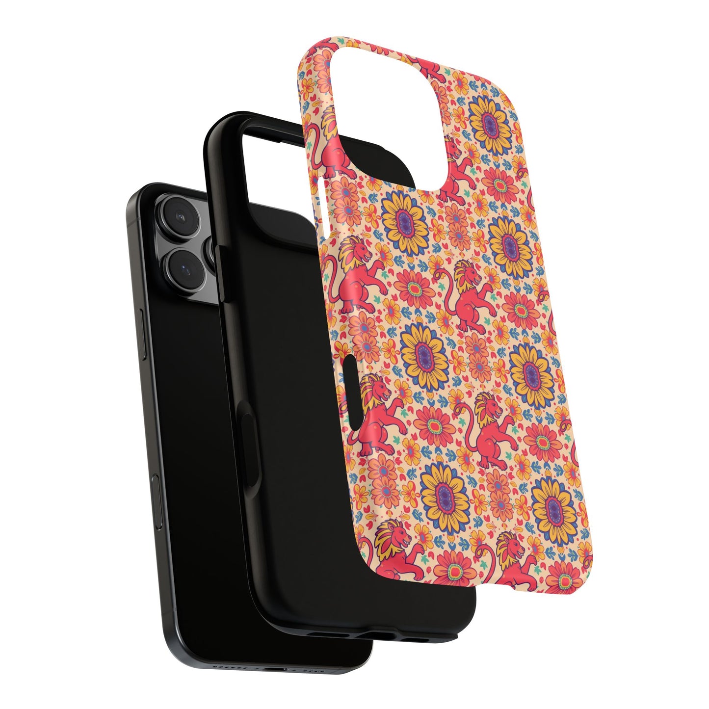 Tough Cases, Leo, Zodiac v1, Flower Pattern