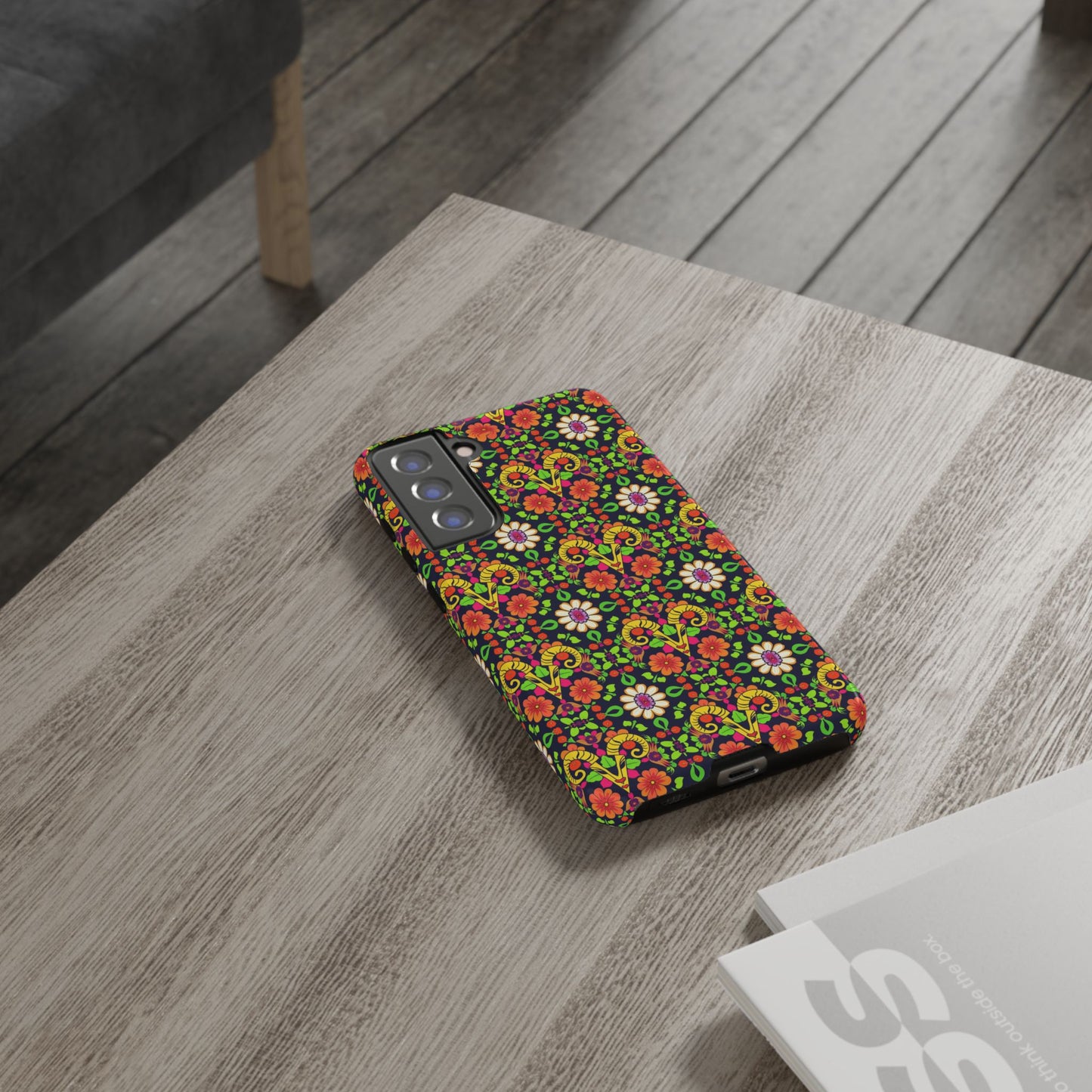 Tough Cases, Aries, Zodiac v4, Flower Pattern