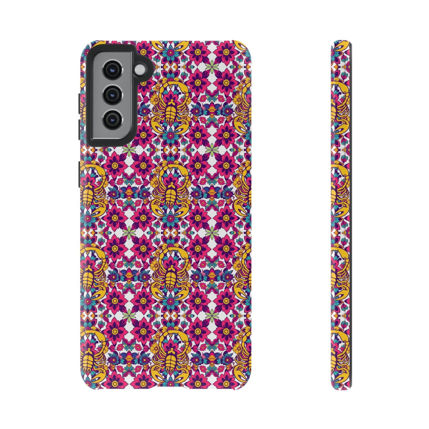 Tough Cases, Scorpio, Zodiac v2, Flower Pattern
