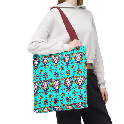 Tote Bag (AOP), Leo, Zodiac v1, Jewel Pattern