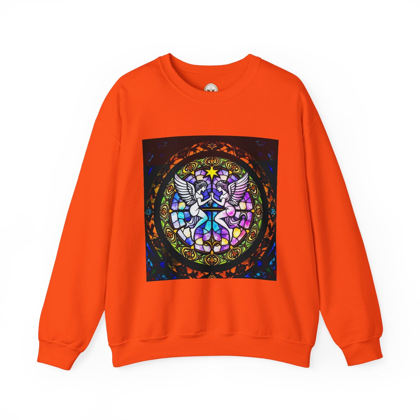 Unisex Heavy Blend™ Crewneck Sweatshirt, Glass 1, Gemini Zodiac Design