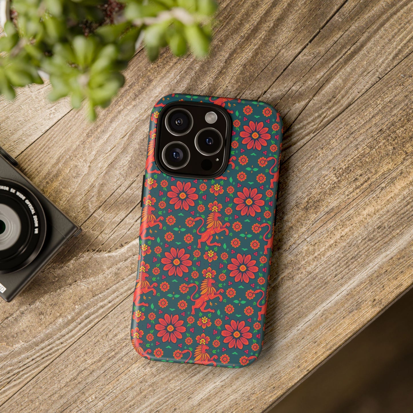 Tough Cases, Leo, Zodiac v2, Flower Pattern
