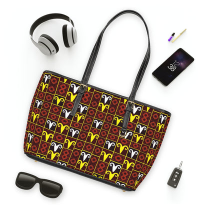 Leather Shoulder Bag, Aries, Zodiac, Shapes Pattern