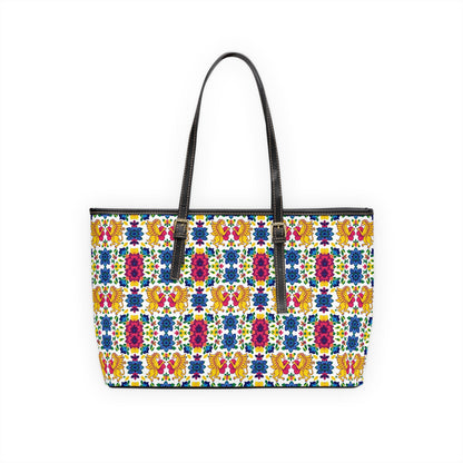 Leather Shoulder Bag, Gemini, Zodiac v2, Flower Pattern