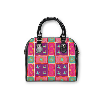 Shoulder Handbag, Capricorn, Zodiac v4, Shapes Pattern