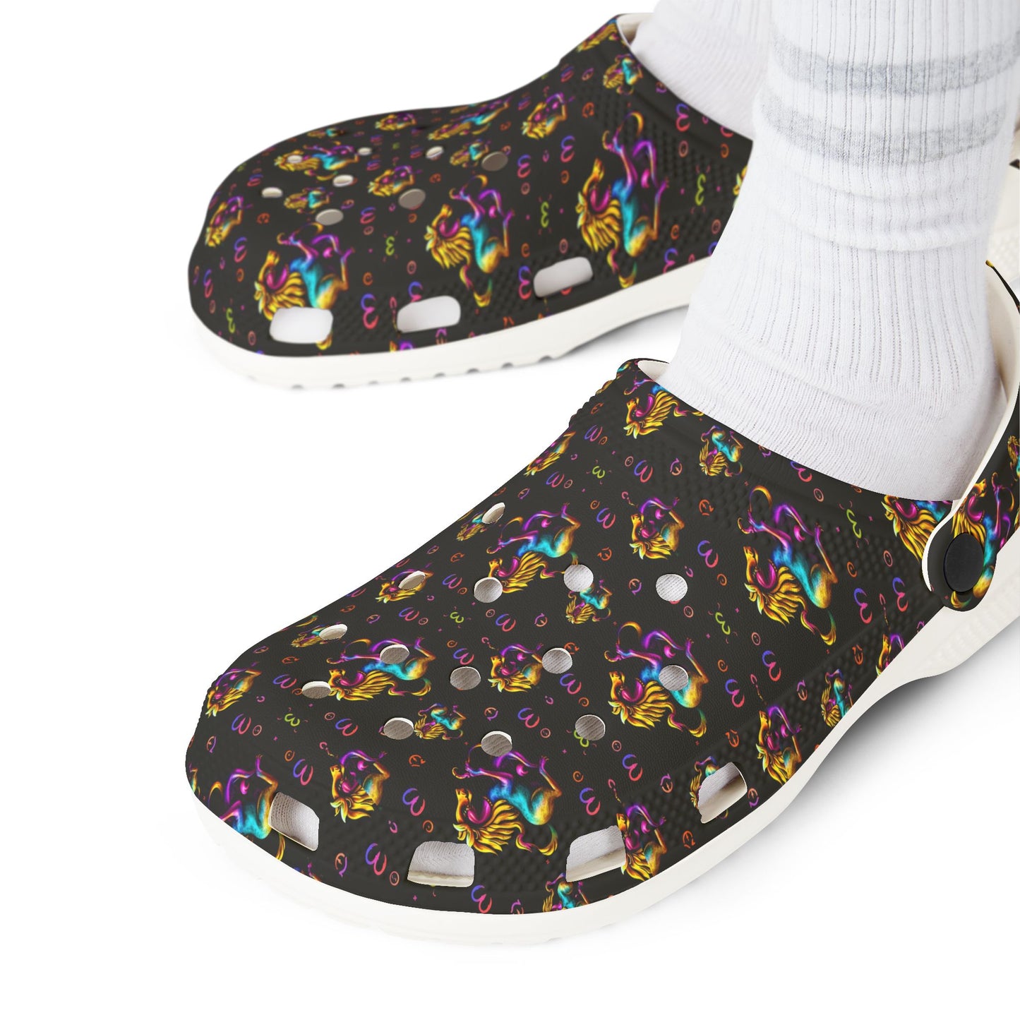 EVA Foam Rubber Shoes, (AOP), Virgo, Zodiac v3, Pattern