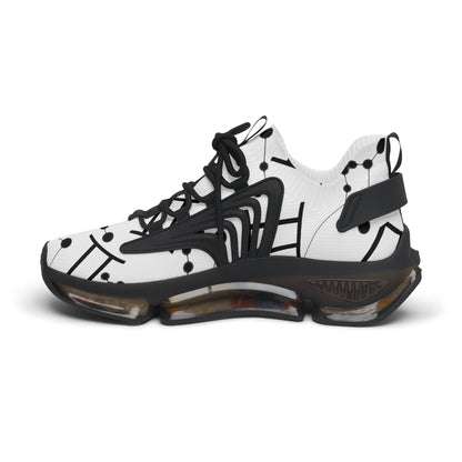 Women's Mesh Sneakers, Constellation & Symbol, Gemini Zodiac Sign, AOP
