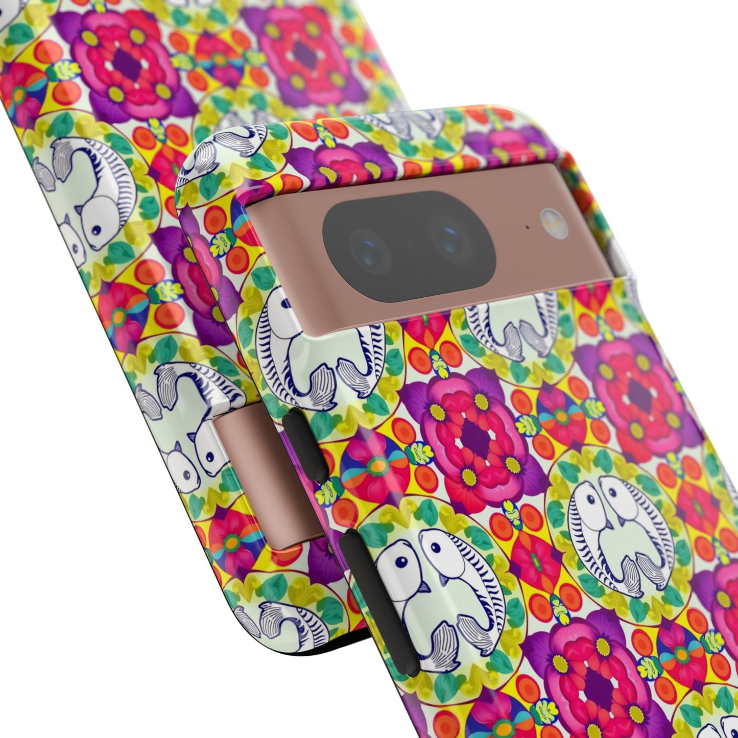 Tough Cases, Pisces, Zodiac v2, Flower Pattern