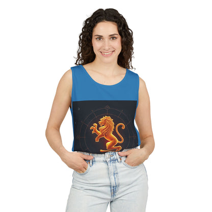 Unisex Garment-Dyed, Tank Top, Leo Design, Space Animal v1, 100% US cotton