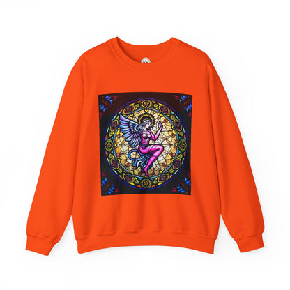 Unisex Heavy Blend™ Crewneck Sweatshirt, Glass 1, Virgo Zodiac Design