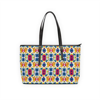 Leather Shoulder Bag, Gemini, Zodiac v2, Flower Pattern